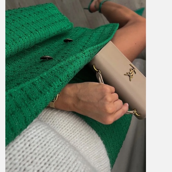 ZARA | Textured Double Breasted Blazer - Picture 2 of 8